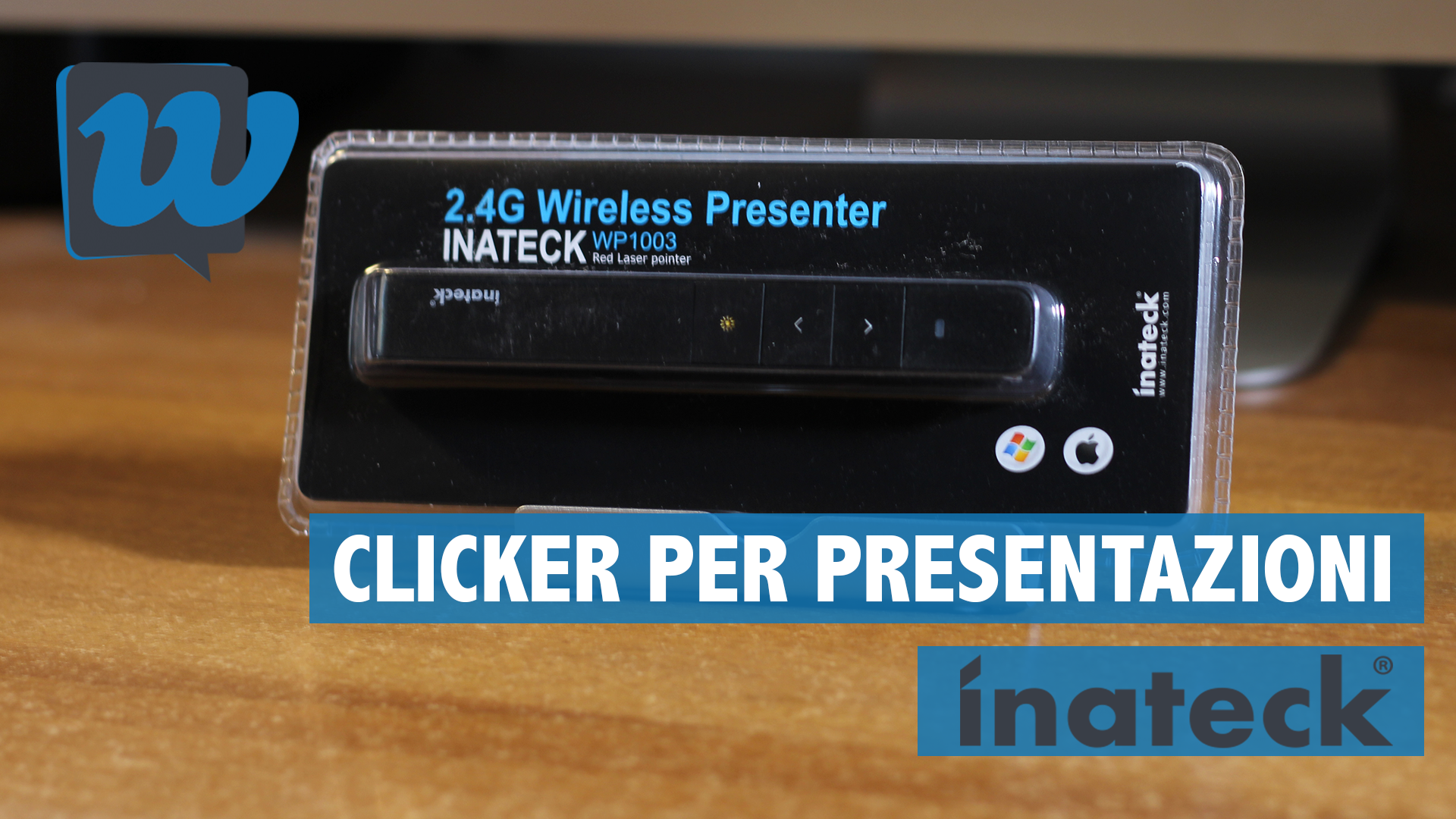 Recensione Clicker/Telecomando per presentazioni senza fili di Inateck