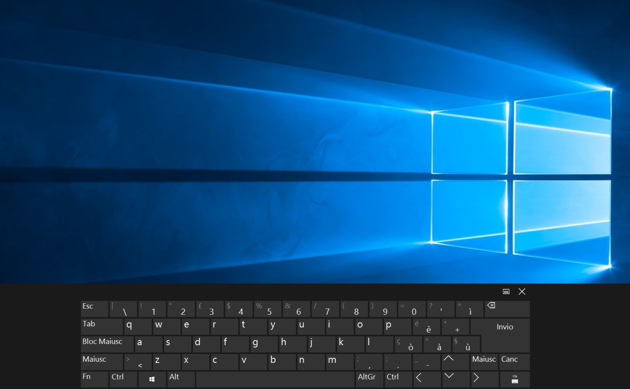 Come attivare la tastiera virtuale su Windows 10