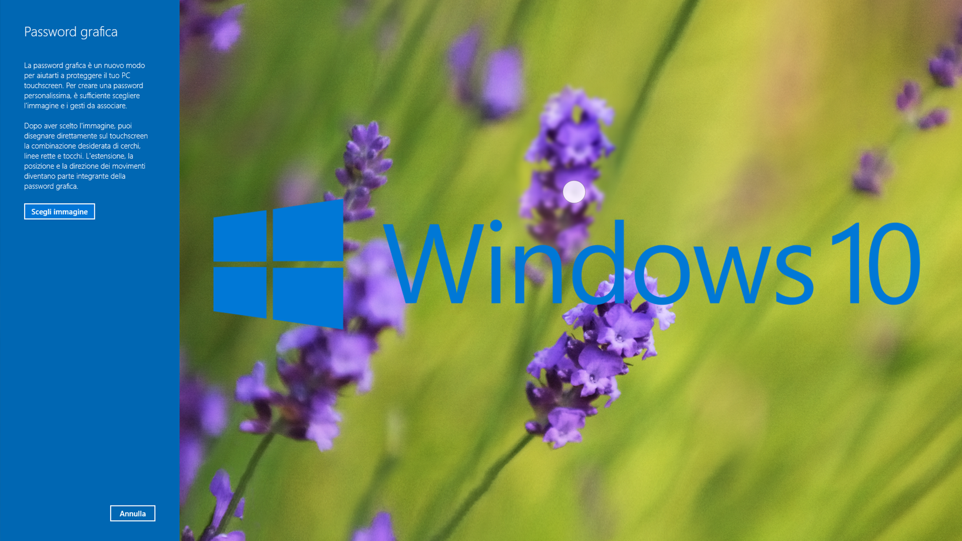 Windows 10: Creare una password grafica per accedere al computer