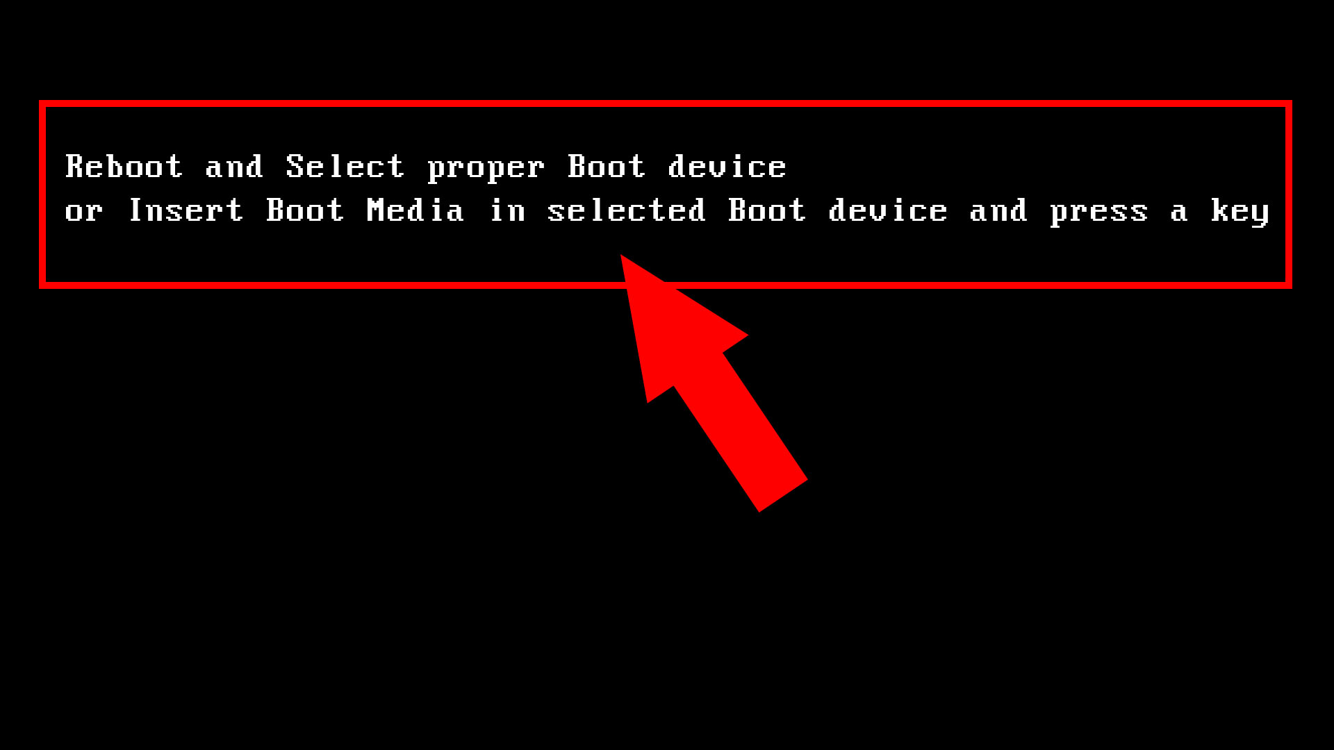 Errore Reboot And Select Proper Boot Device Come Risolvere