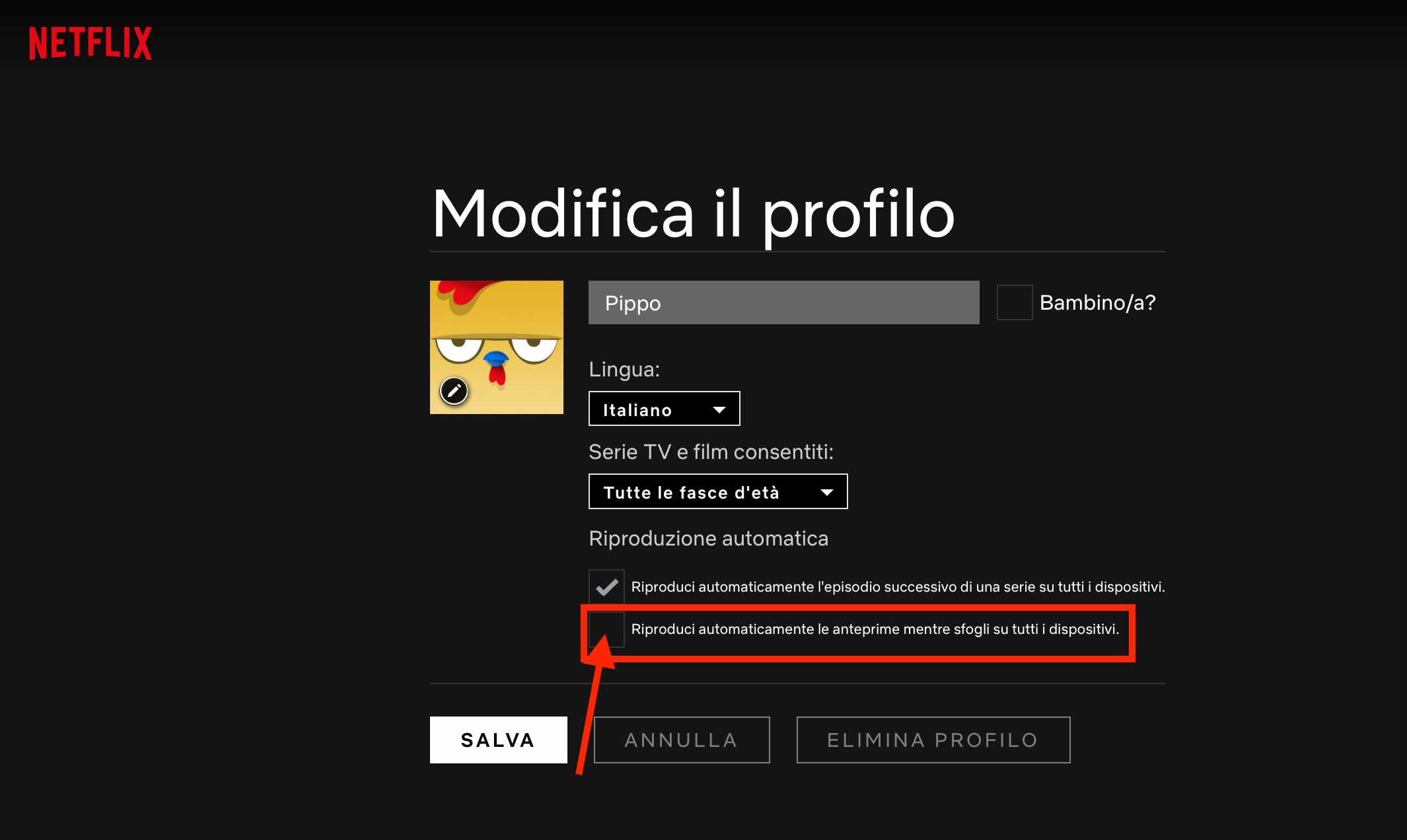 disattivare-la-riproduzione-automatica-delle-anteprime-Netflix