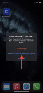 Rimuovi dalla schermata Home 3