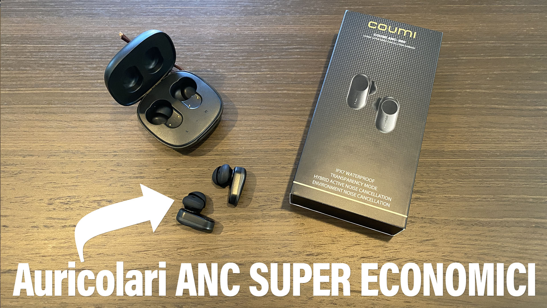 Recensione-auricolari-Bluetooth-COUMI-ANC-860