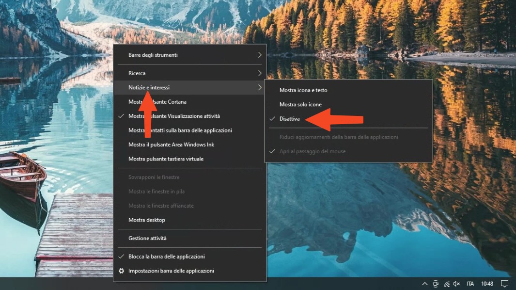 togliere-il-Meteo-dalla-barra-delle-applicazioni-di-Windows-10