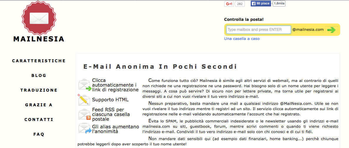 Come inviare email anonime