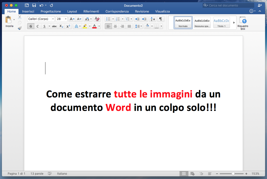 Come estrarre tutte le immagini da un documento Word in un colpo solo