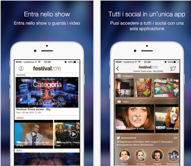 Festival di Sanremo 2016, ecco l’app ufficiale per votare e interagire in tempo reale