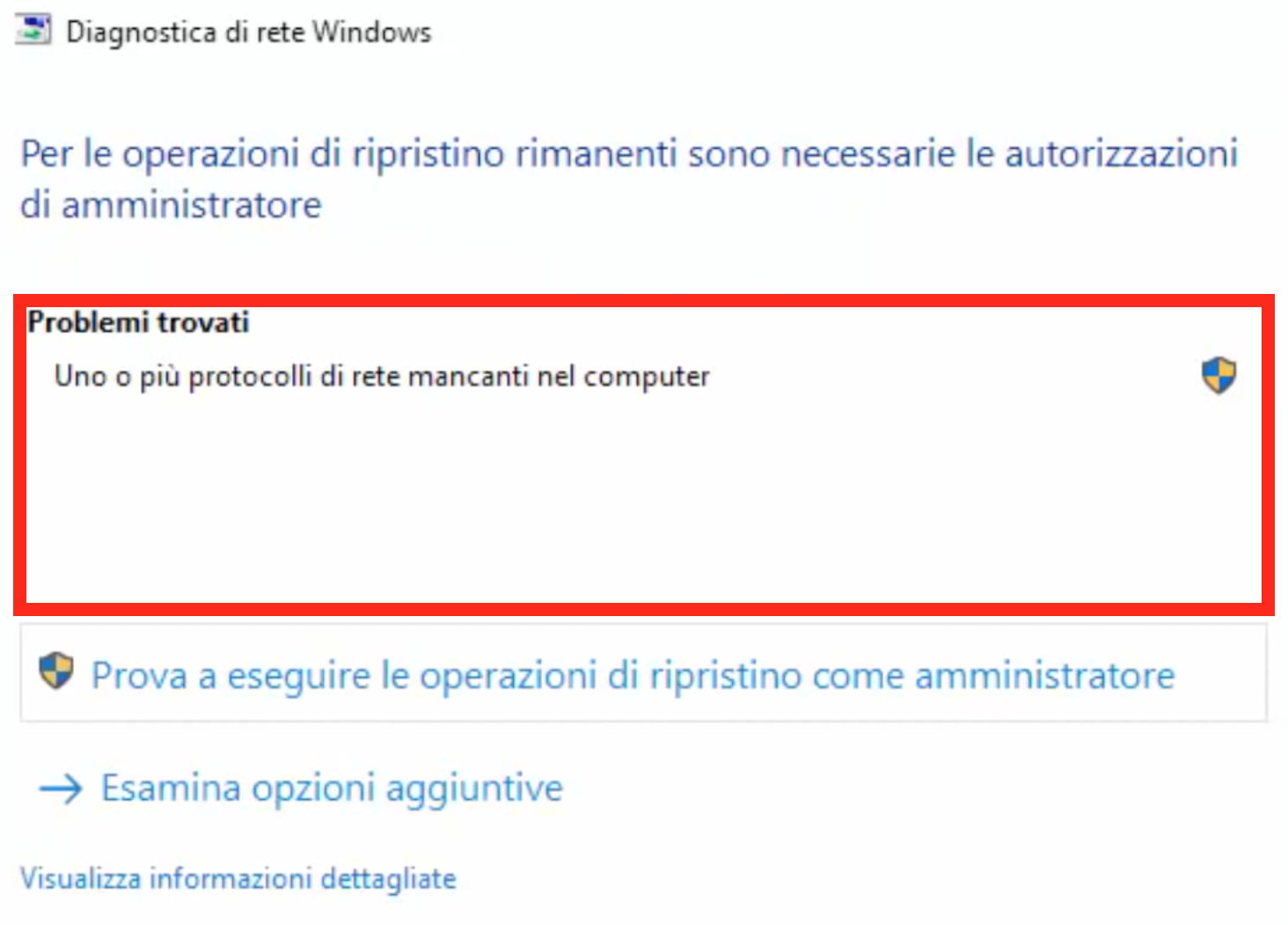 Windows, come ripristinare i protocolli di rete