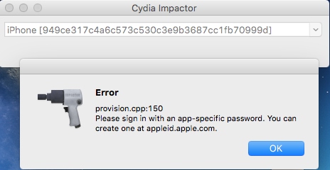 Cydia Impactor: come risolvere l’errore "provision.cpp: 150"