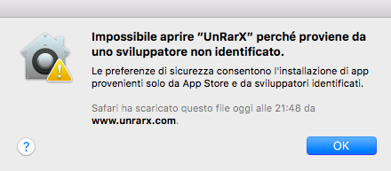 macOS, come installare app di uno sviluppatore non identificato